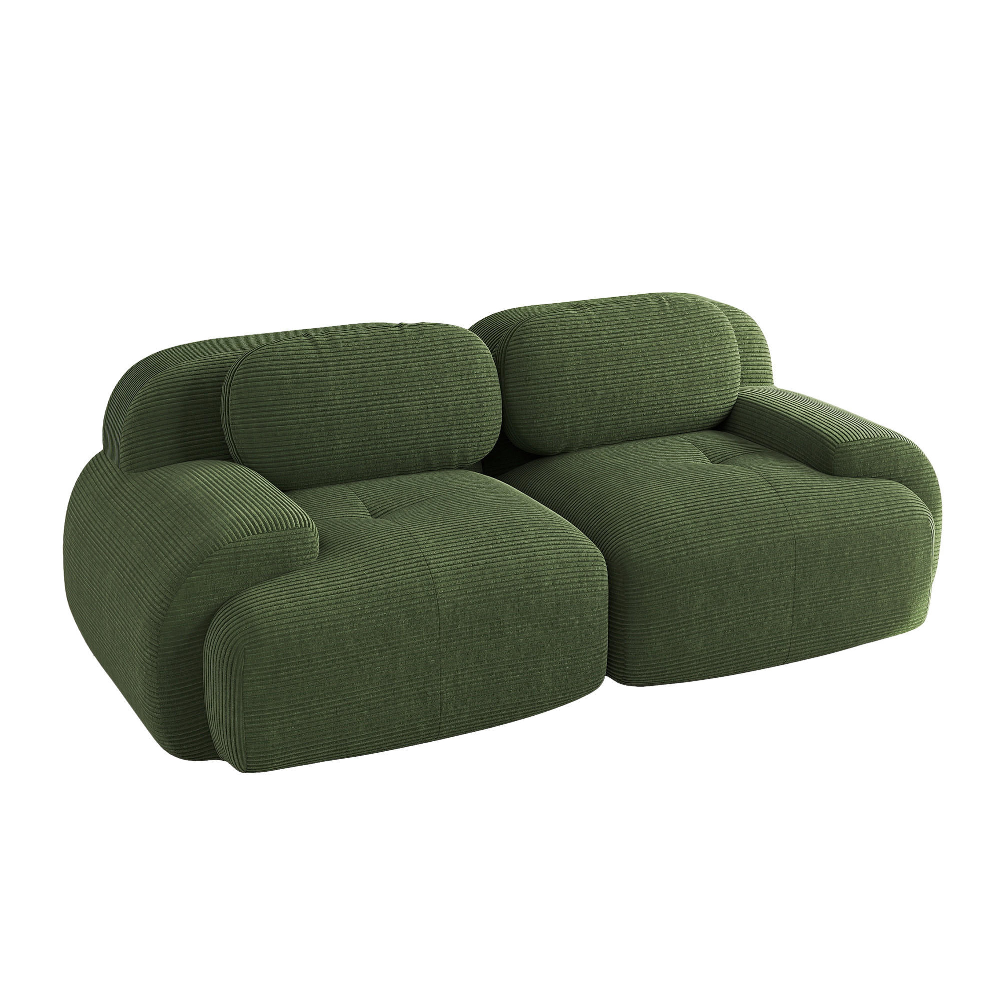 Flora Grace Sofa Grün 103x70x208 cm