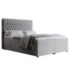 BOXBETT 140x200 cm mit Topper - Hellgrau, Holzwerkstoff/Textil (140/200cm) - Idohome
