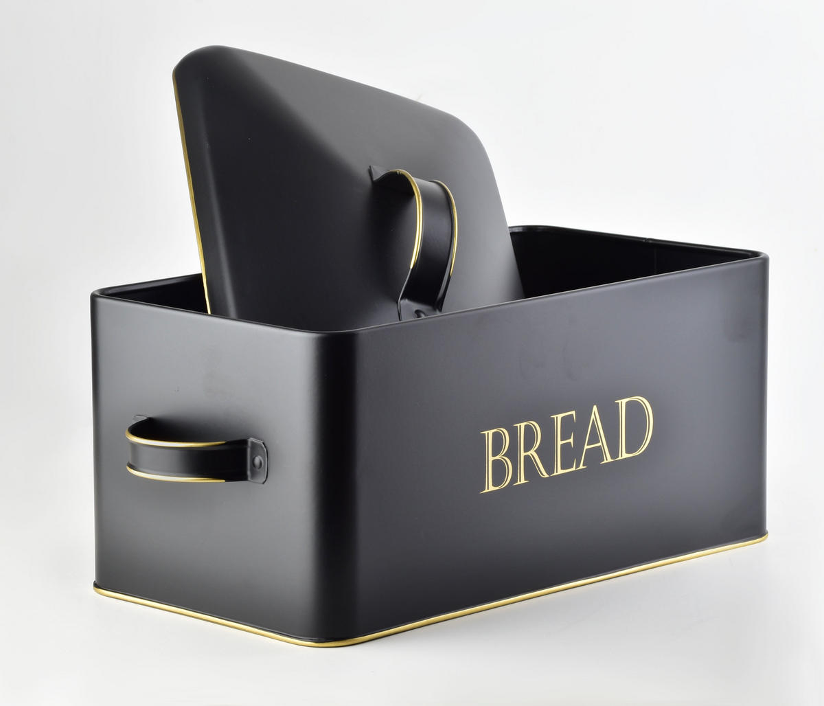 BROTKASTEN Sandy Schwarz 39.5/19.5/18 cm Metall - Schwarz, Metall (19.5/18/39.5cm) - Mondex
