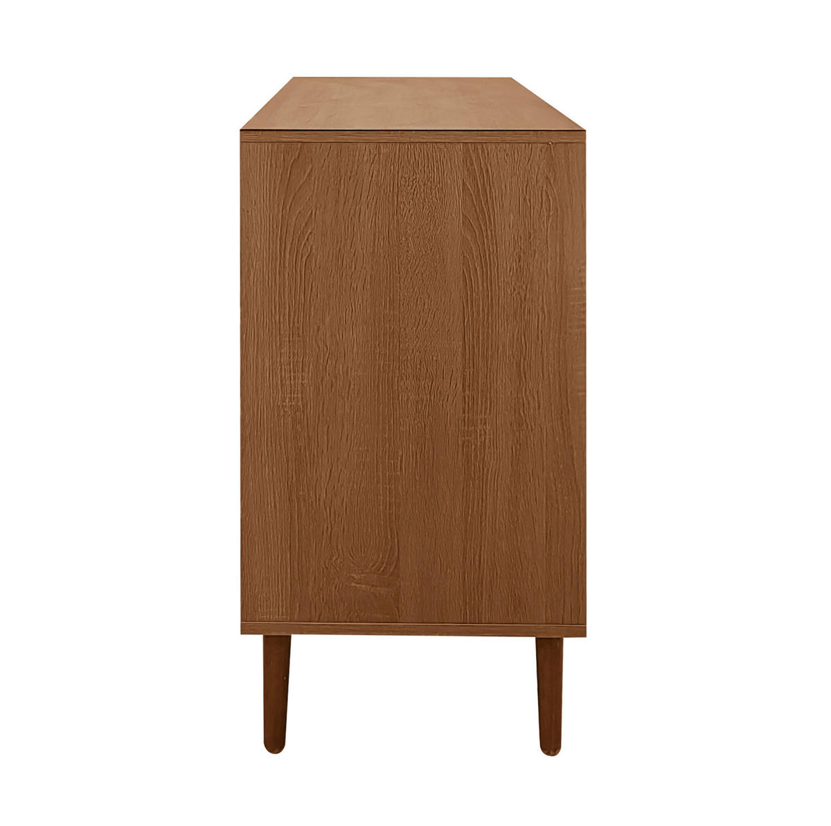 SIDEBOARD 130/40/75,5 cm in Holzfarbe mit Rattantüren im Landhausstil - Eichefarben, Holzwerkstoff (130/75.5/40cm) - BEAOK