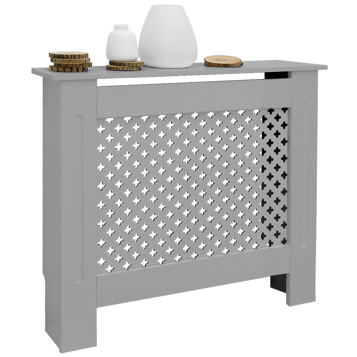 ML-DESIGN KRYT RADIÁTORU s voštinovým vzorem 78 x 19 x 82 cm šedý