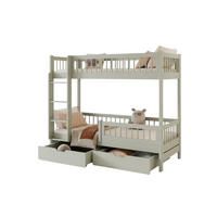 ETAGENBETT COLLIN 90/200 cm in Olivgrün mit Schubladen links - Olivgrün, Holz (90/200cm) - Deine Möbel 24