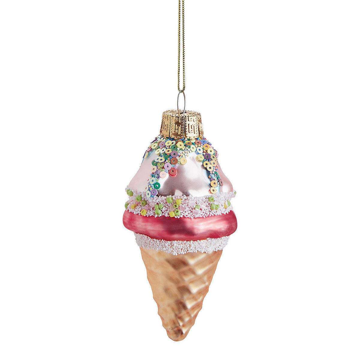 BAUMANHÄNGER Hang On Eistüte - Rosa, Glas (5/10/5cm) - Butlers