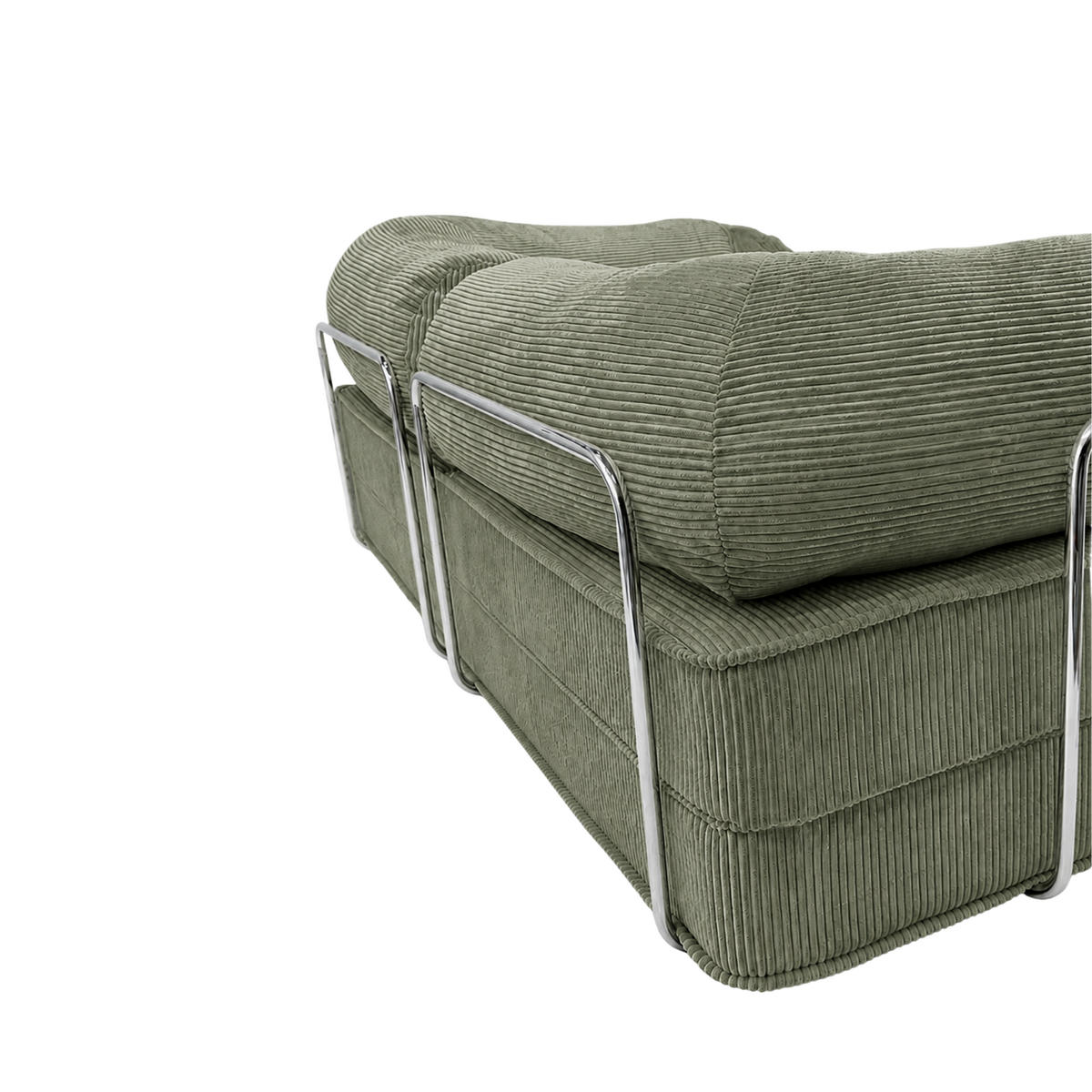 DESIGN Sofa aus Premium Stoff im zeitgenössischen Stil Olivgrün - Olivgrün, Textil (200/70/100cm) - SURB