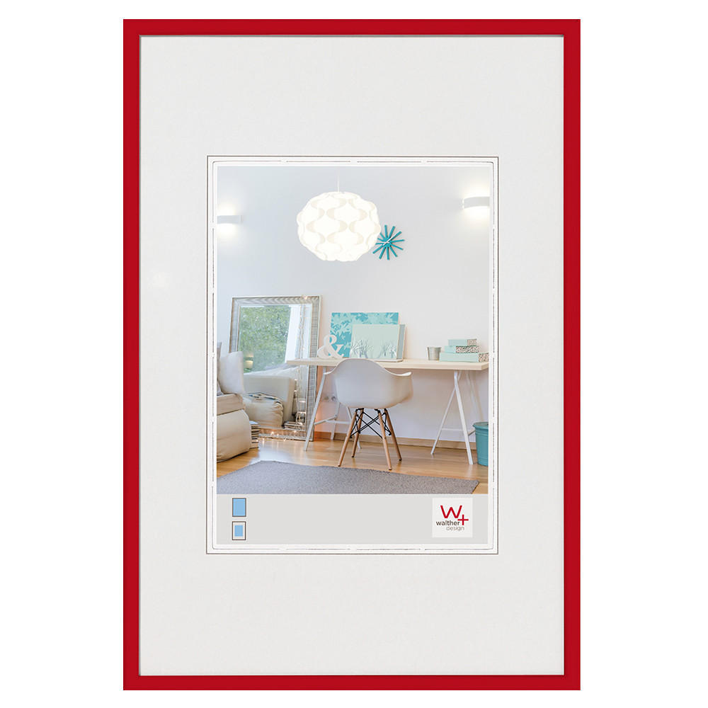 KUNSTSTOFFRAHMEN New Lifestyle Kst.Rahmen 40x50 cm rot - Rot, Kunststoff (41/51.3/1.65cm) - walther design