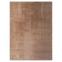 KURZFLORTEPPICH LUMI hellbraun kuschelweich waschbar 140/200 cm - Hellbraun, Textil (140/200cm) - Tapiso