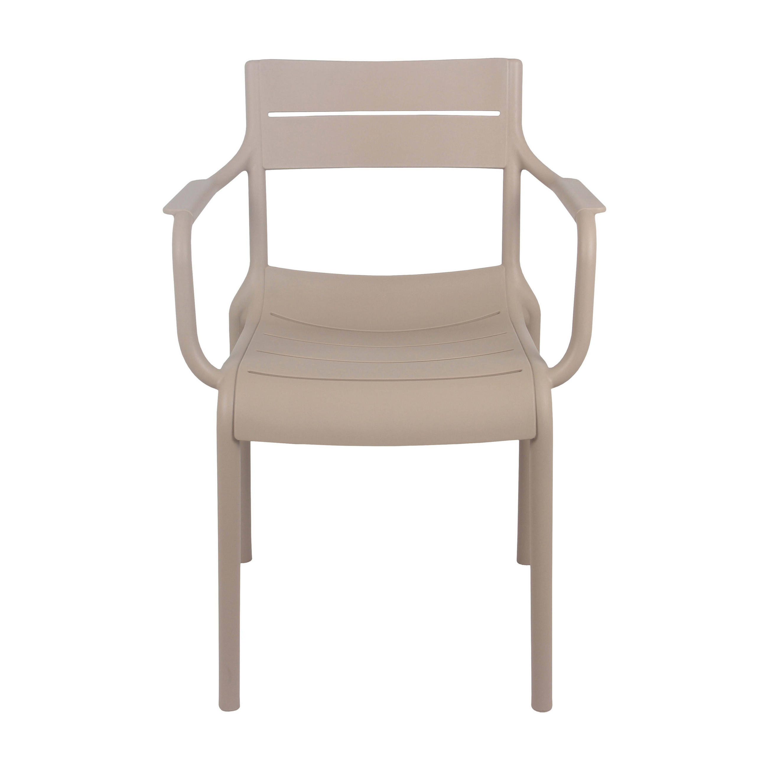 GARTENSTUHL, Elfenbeinfarbe - Creme, Kunststoff (55/59cm) - Oviala