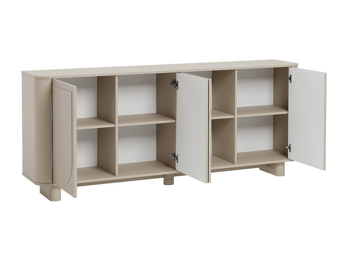 SIDEBOARD - 4 Türen - Taupe - BRISTANA - Braun, Holz (200/85/40cm) - Vente-Unique