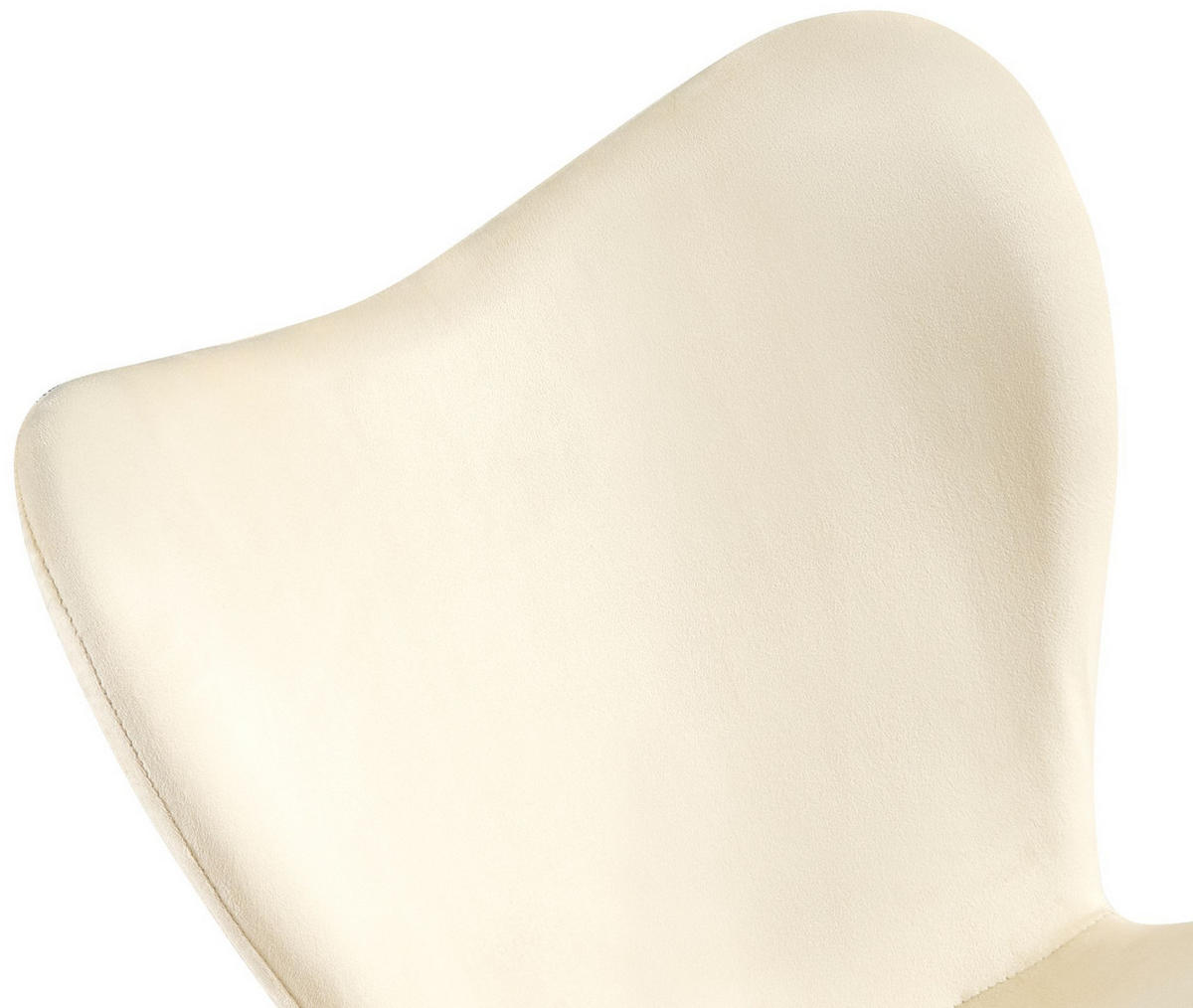 ESSZIMMERSTUHL Samt Creme - Creme/Schwarz, Textil/Metall (50/80/58cm) - CLP