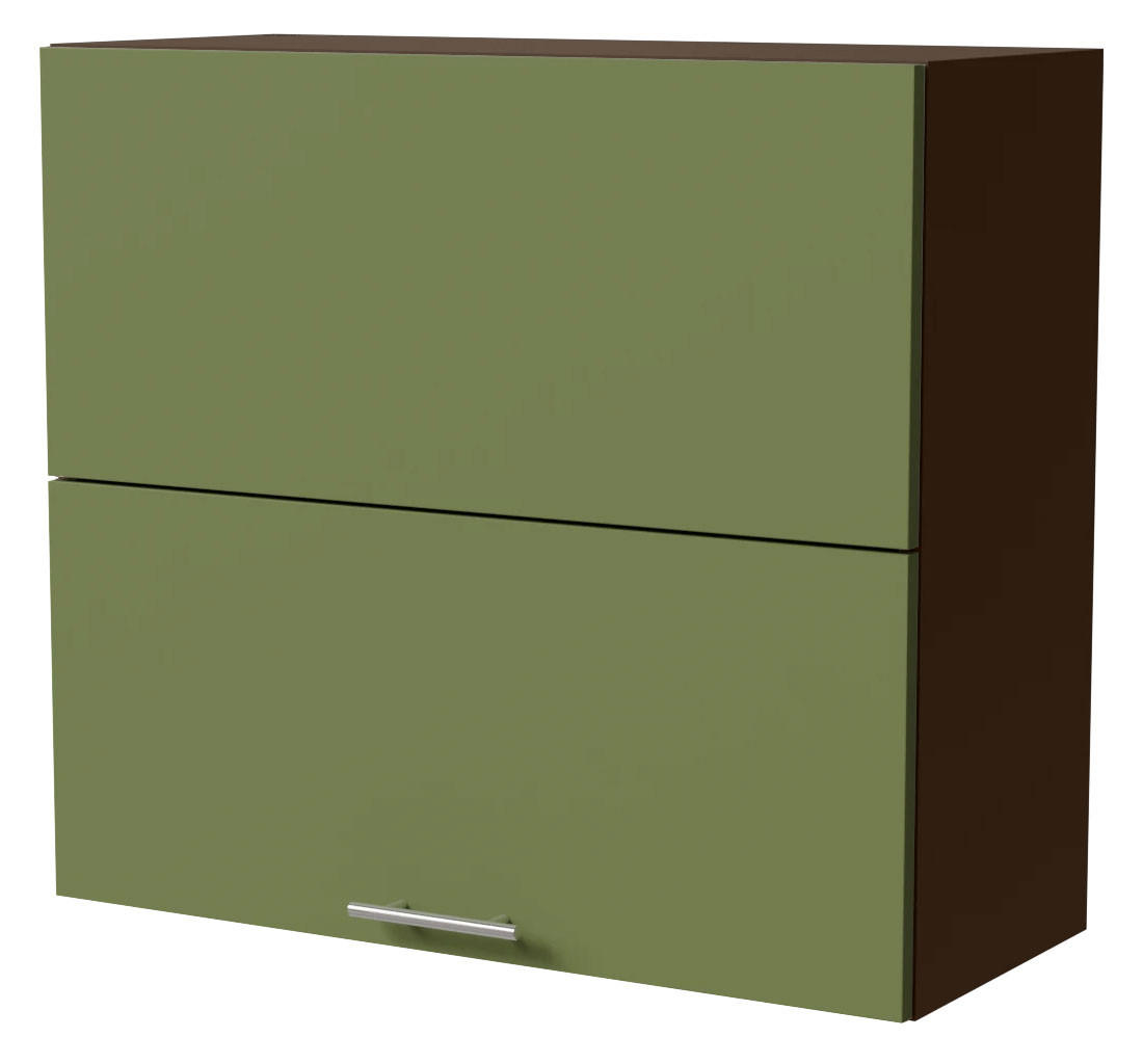 KLAPPHÄNGESCHRANK Brerra W8B/80-AV Lava / RAL 6025 farngrün Matt 80 / 32,5 / 72cm - Dunkelgrau/Grün, Holz/Holzwerkstoff (80/72/32.5cm) - Feldmann-Wohnen