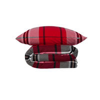 BETTWÄSCHESET Borro - Feinbiber - 2-teilig - 155 x 220 cm - Rot - Rot, Textil (155/220cm) - SCHIESSER