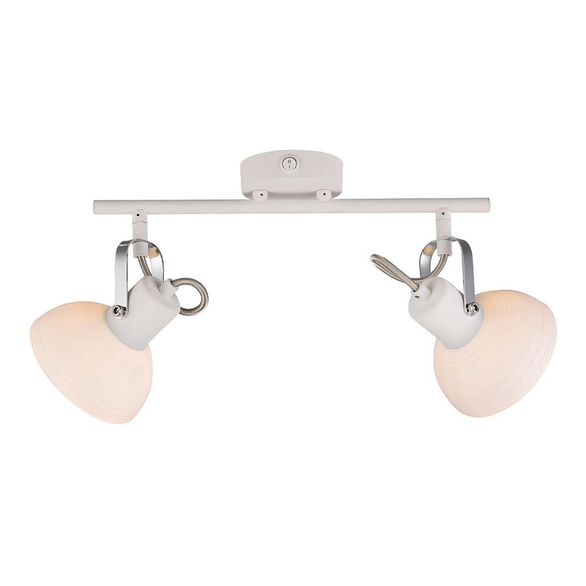 LED DECKENLEUCHTE AMORY Weiß beweglich App-Steuerung - Weiß, Glas (35/12.2/23cm) - Globo Lighting