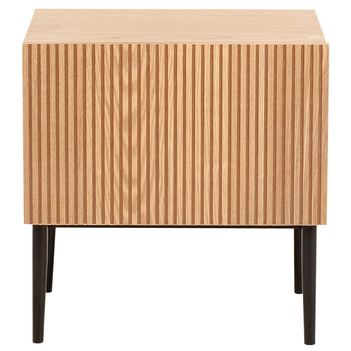 NACHTTISCH Braun/Schwarz Blythe - Schwarz/Braun, Holzwerkstoff (48/50/40cm) - Beliani