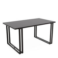 TISCH ausziehbar aus MDF, Schwarz - Schwarz, Holzwerkstoff (160/80/76cm) - Idohome