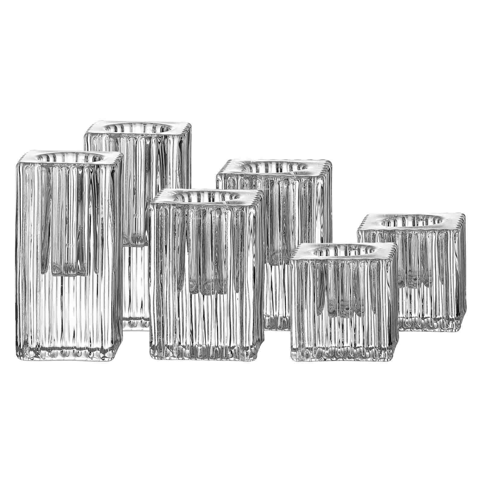 KERZENHALTER Candela transparent 4 / 6 / 8 cm 6er Set - Transparent, Glas (2/2/2cm) - Ritzenhoff Breker