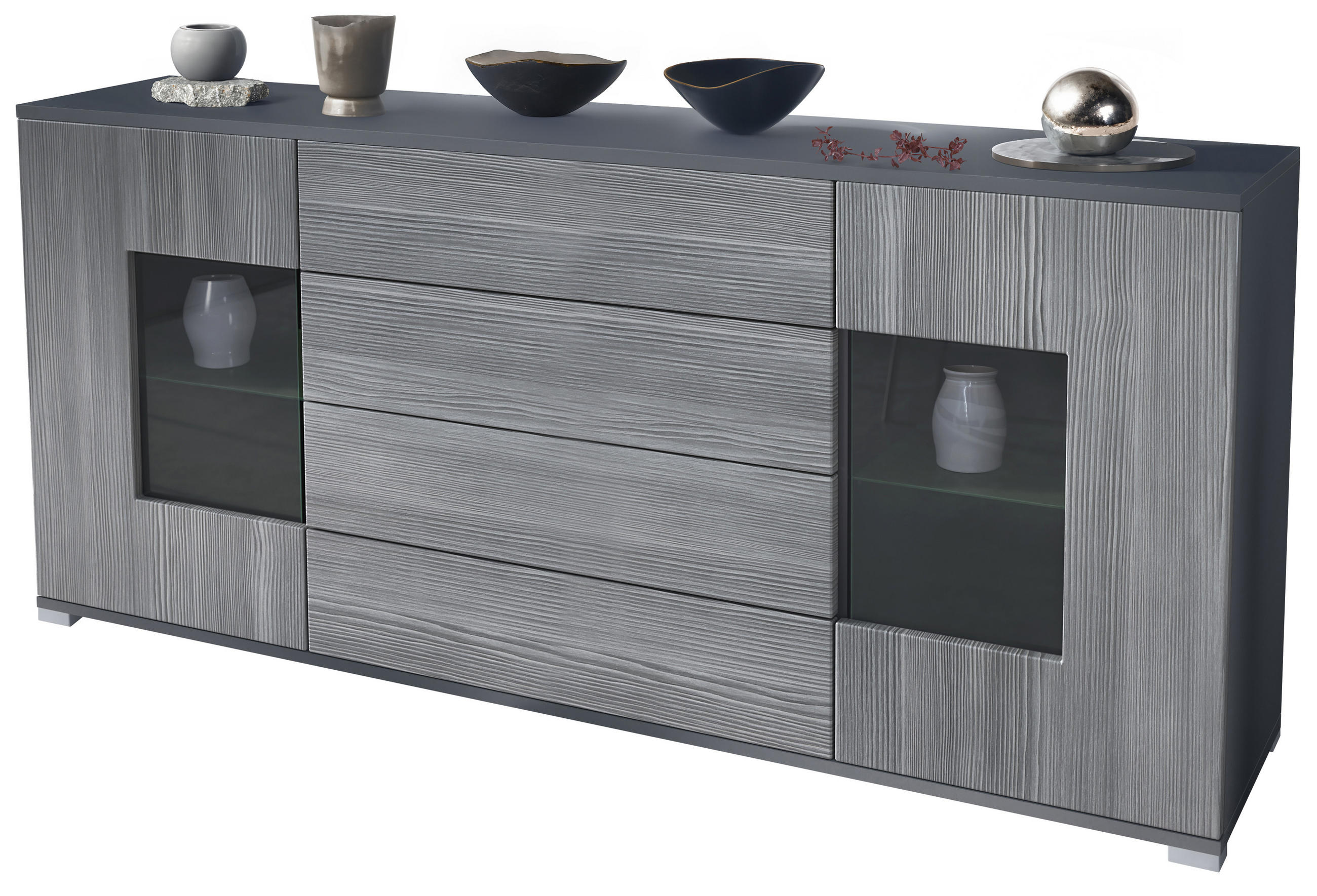SIDEBOARD Grömitz Avola-Anthrazit - Anthrazit, Holzwerkstoff (166.5/75.5/35cm) - Vladon