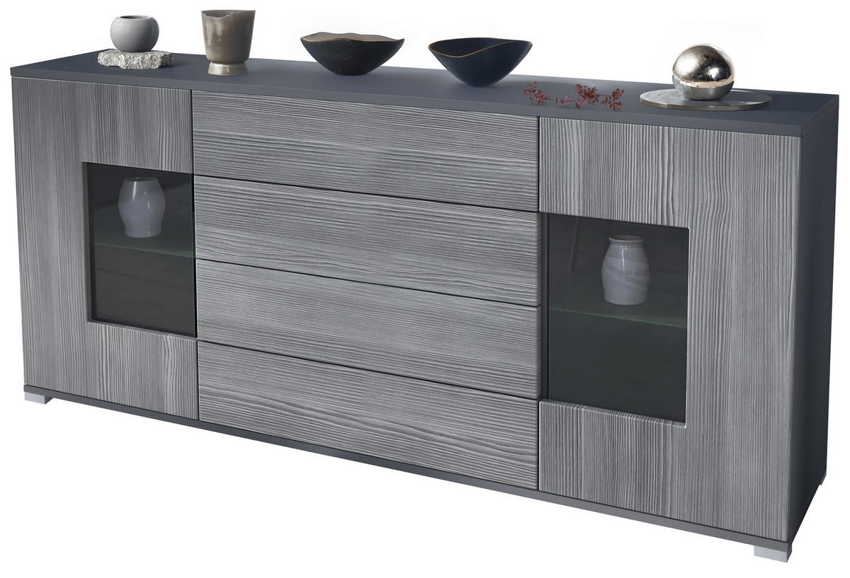 SIDEBOARD Grömitz Avola-Anthrazit - Anthrazit, Holzwerkstoff (166.5/75.5/35cm) - Vladon