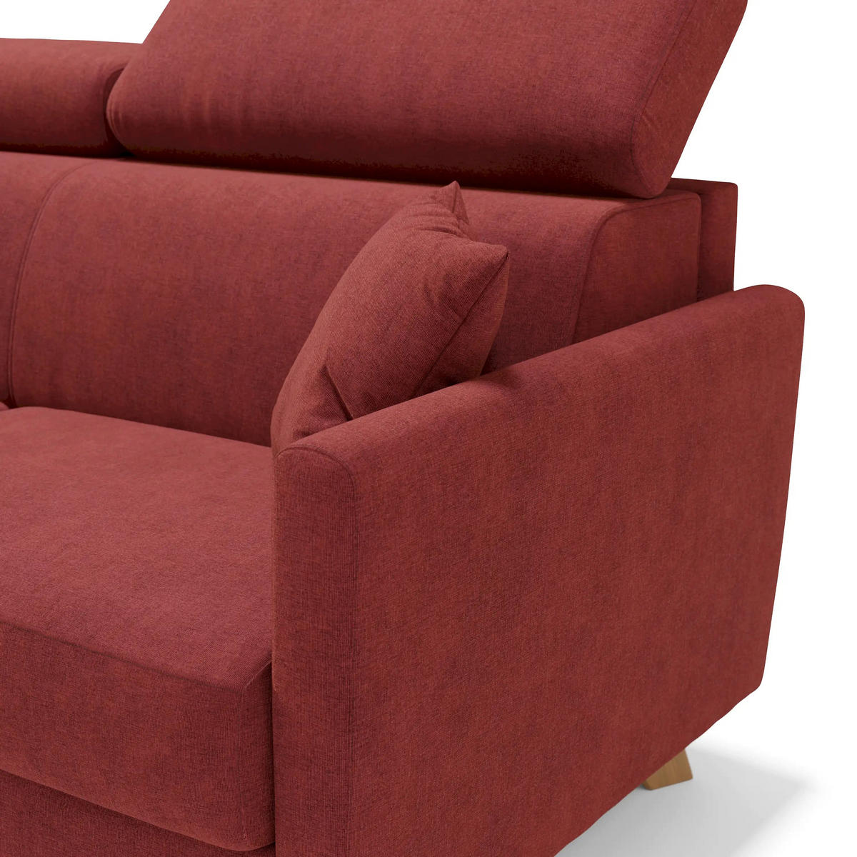 SCHLAFSOFA Francy - Rot, Metall (180/92/97cm) - Divani.store