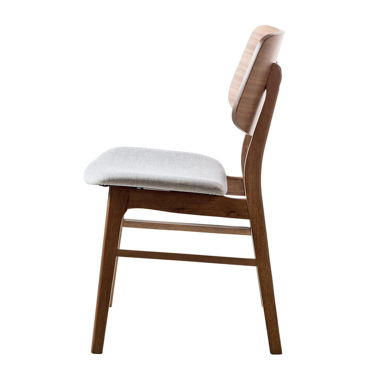 ESSZIMMERSTUHL - Massivholz / Textil - Hellgrau, Holz/Holzwerkstoff (47/81/53cm) - home24