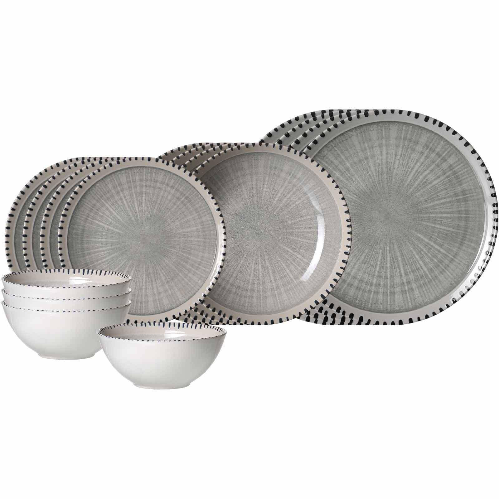 EINSTEIGER-SET Natura Grau 16er Set - Grau, Keramik (2/2/2cm) - Ritzenhoff Breker