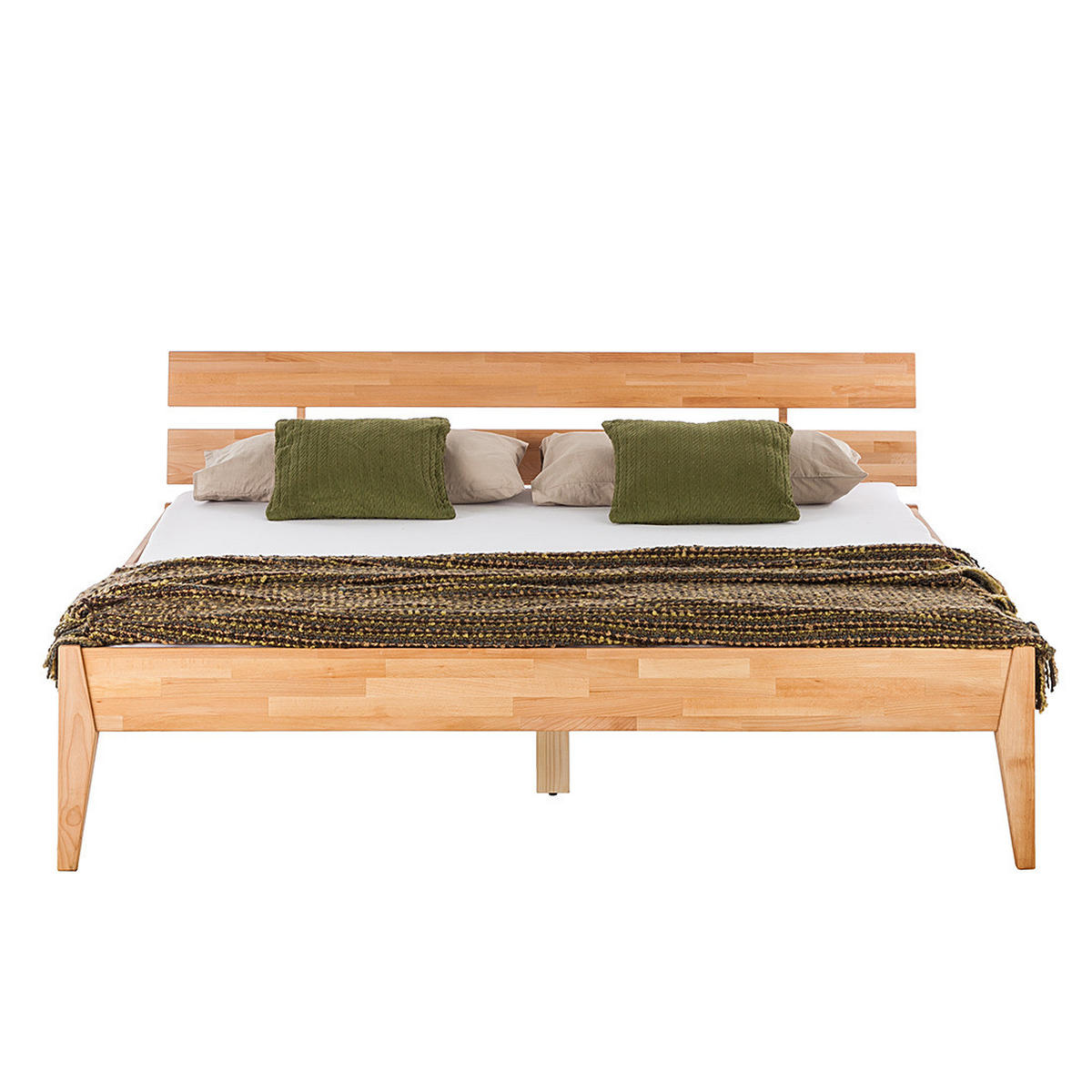 BETT - Massivholz - Kernbuche, Holz (160/200cm) - home24