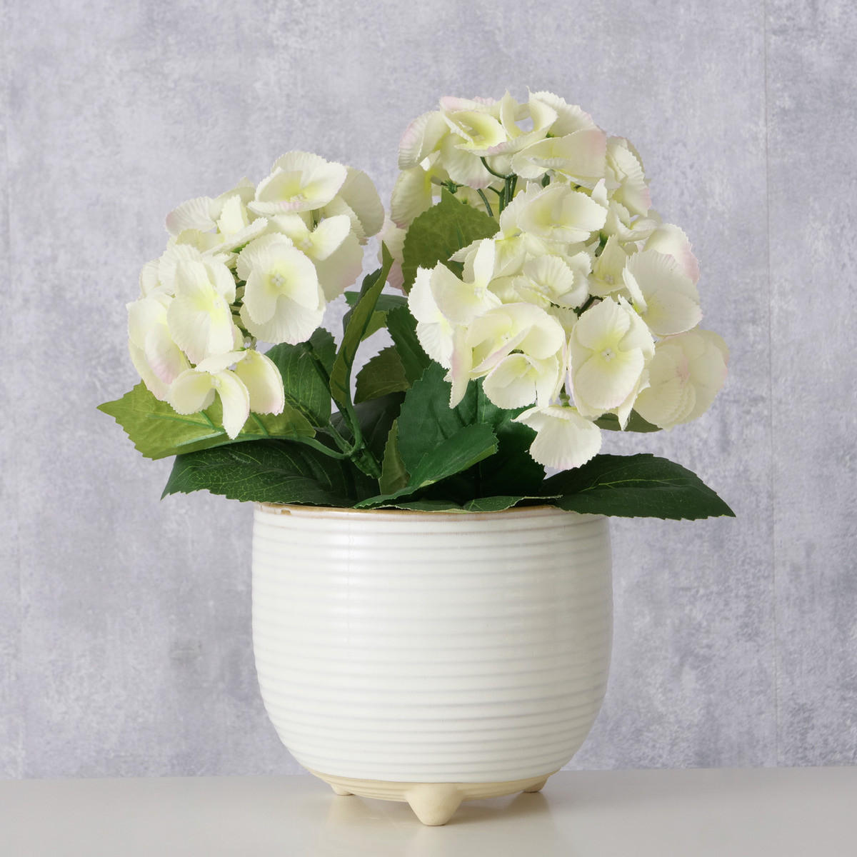 BLUMENTOPF Keramik Peronie Ø 17 cm - Weiß, Keramik (17/14.9cm) - Boltze Home