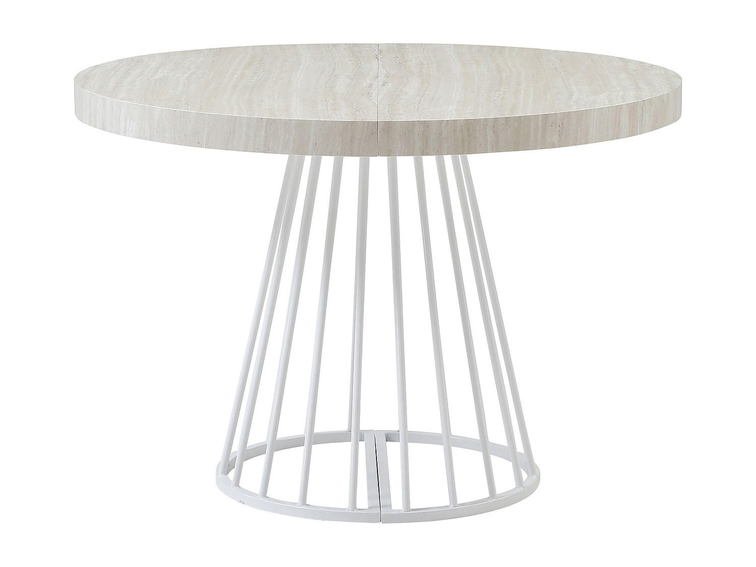 ESSTISCH - 2 Personen, 4 Personen, 6 Personen, 8 Personen, 10 Personen, 12 Personen - Holz, Platte - Beige, Weiß - FIRELA - Beige/Weiß, Holz (110/260/76cm) - Vente-Unique