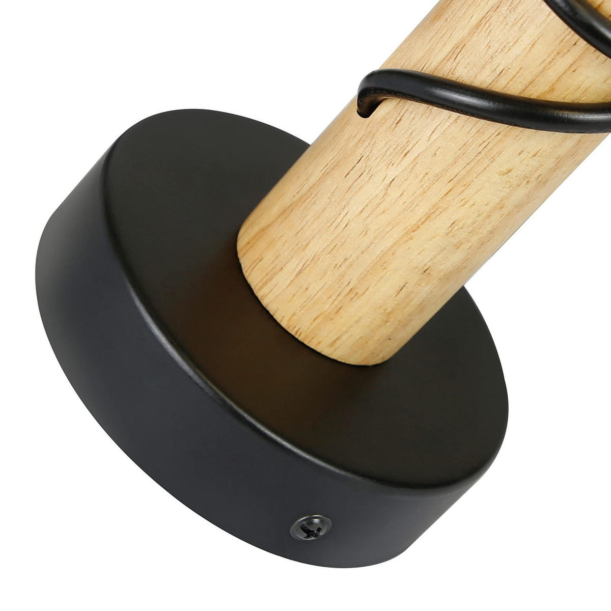WANDLEUCHTE Kraftwerk - Schwarz, Holzwerkstoff (9/9/20cm) - Nettlife
