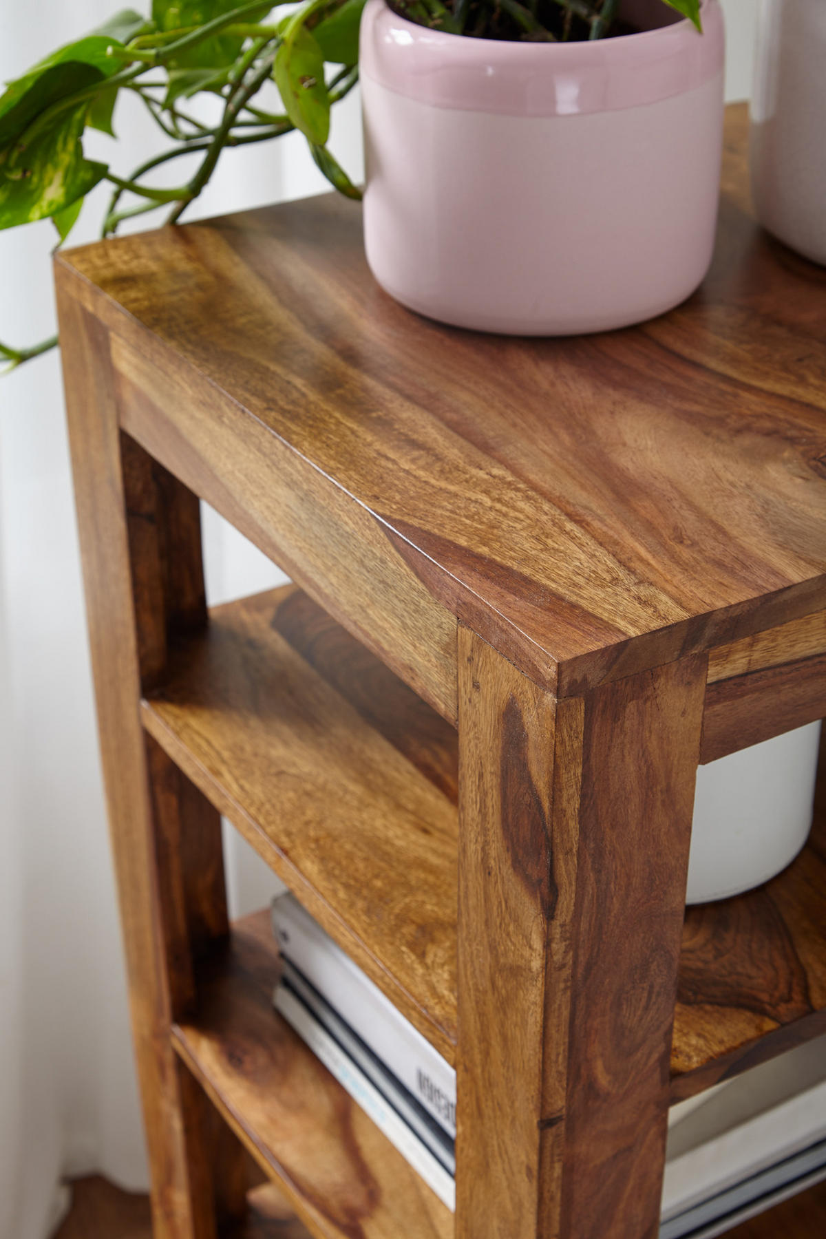 BÜCHERREGAL Massivholz Handgefertigt Pflegeleicht, Braun 44x44x105 cm - Braun, Holz (44/105/44cm) - KADIMA DESIGN