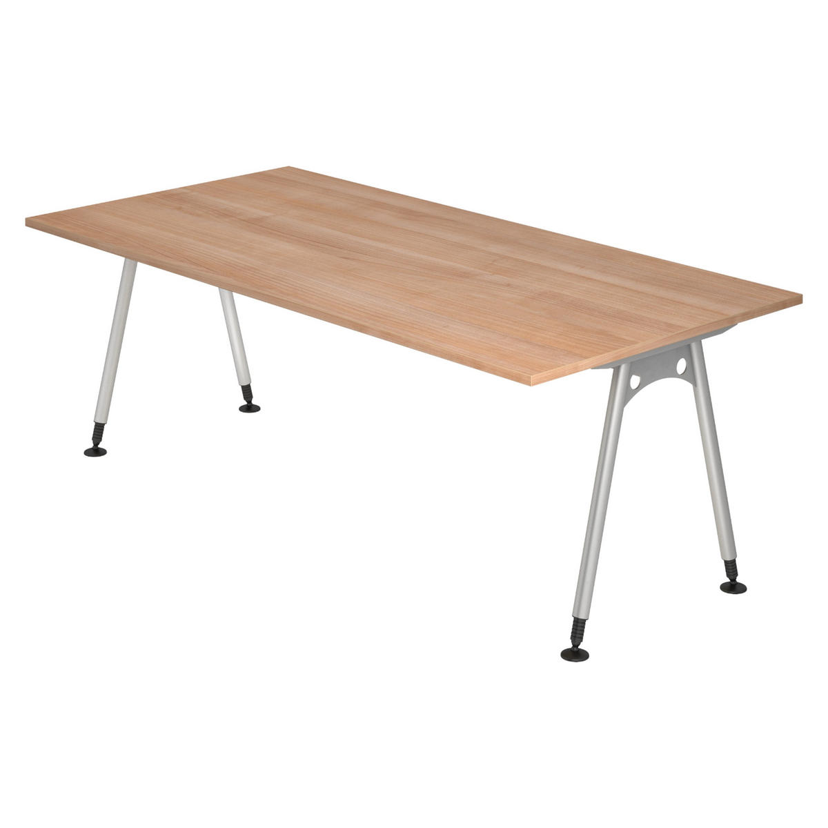 SCHREIBTISCH Serie-A 100/200/72 cm in Nussbaumfarben - Nussbaumfarben, Holzwerkstoff (100/200/72cm) - bümö
