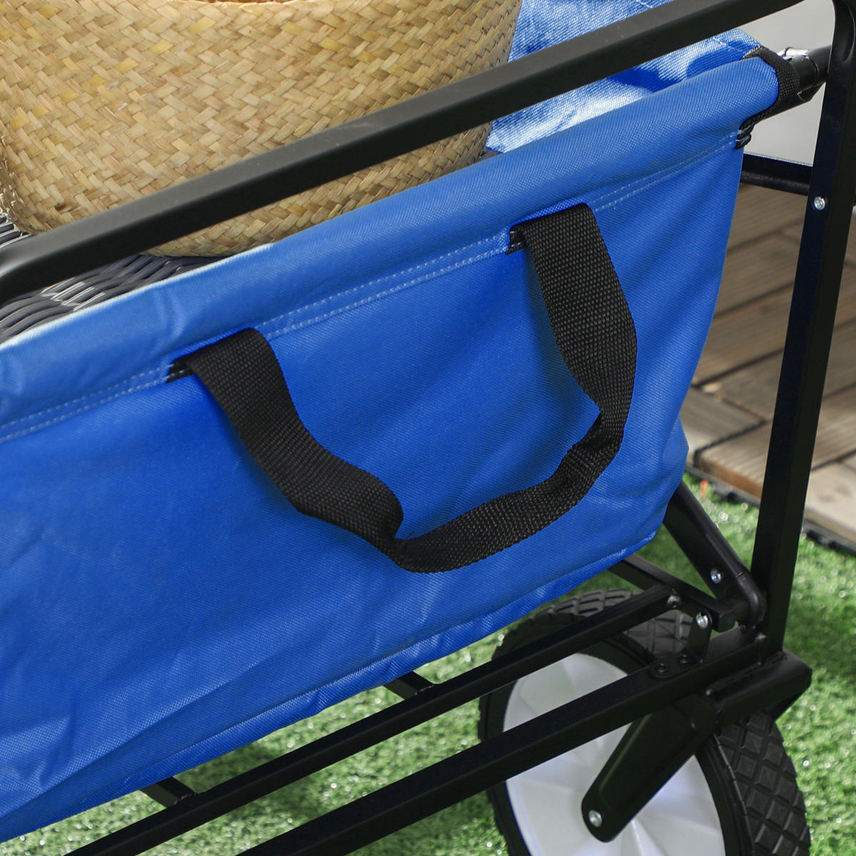 BOLLERWAGEN klappbar 93x49x75 cm Oxford - Dunkelblau, Metall (93/100/49cm) - Fortuna Lai