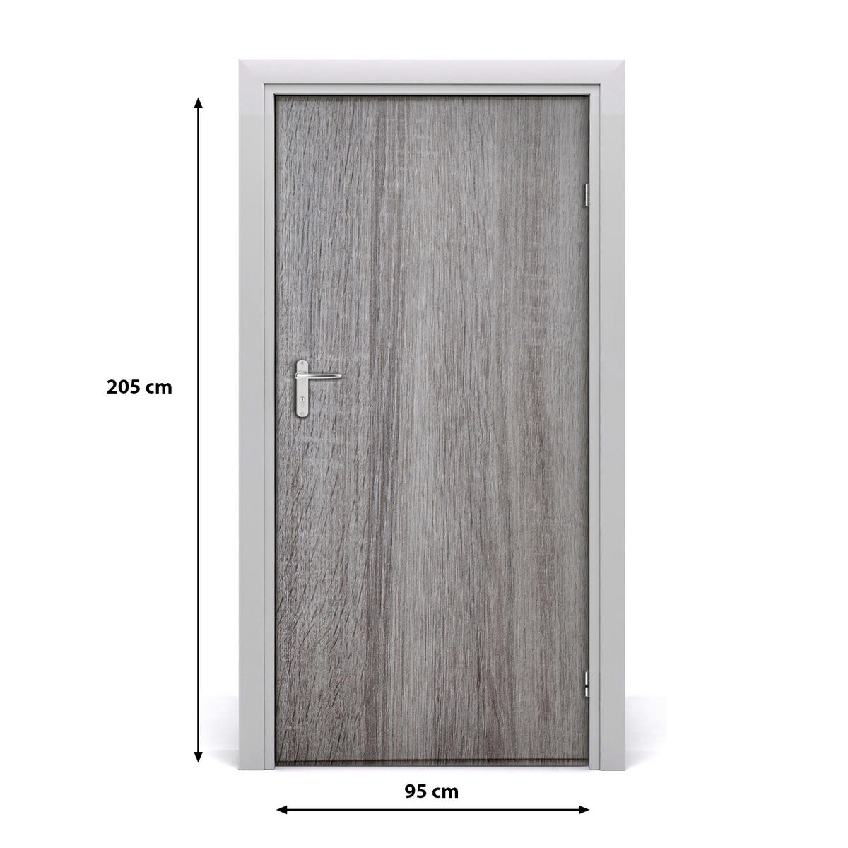 TÜRAUFKLEBER 95x205 cm Dekorativ für Türen - Taupe, Kunststoff (95/205/0.01cm) - TULUP