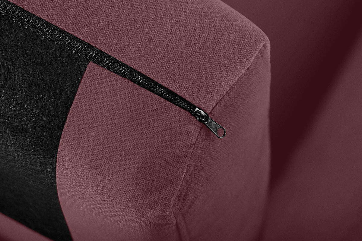 SOFA TAGIO mit Armlehnen, Rosa - Koralle/Braun, Buchenholz/Textil (153/80/84cm) - KONSIMO®