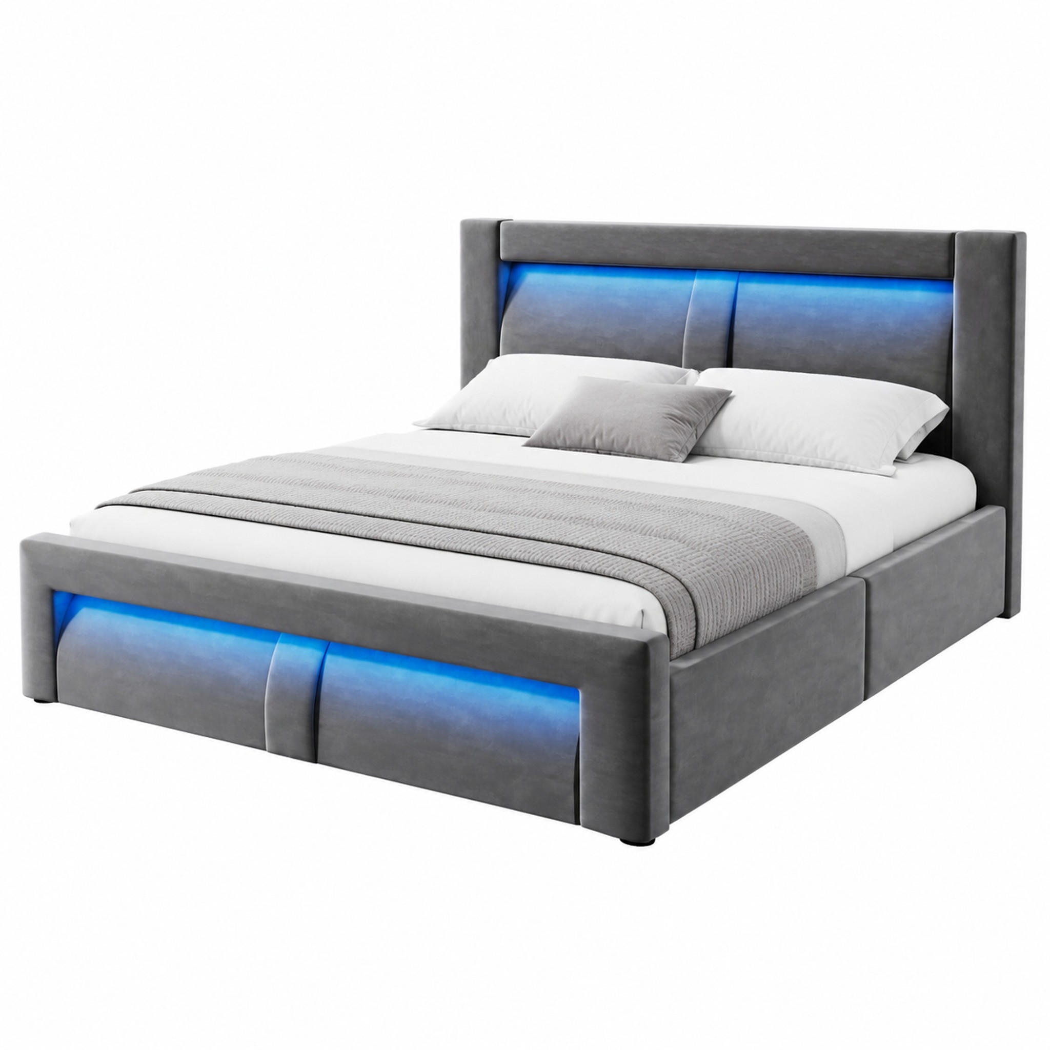 Beauniv Bett Grau 140x200 cm