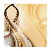 FOTOTAPETE 250x250 cm - Wellenlinien - Orange, Textil (250/250cm) - Wallfluent