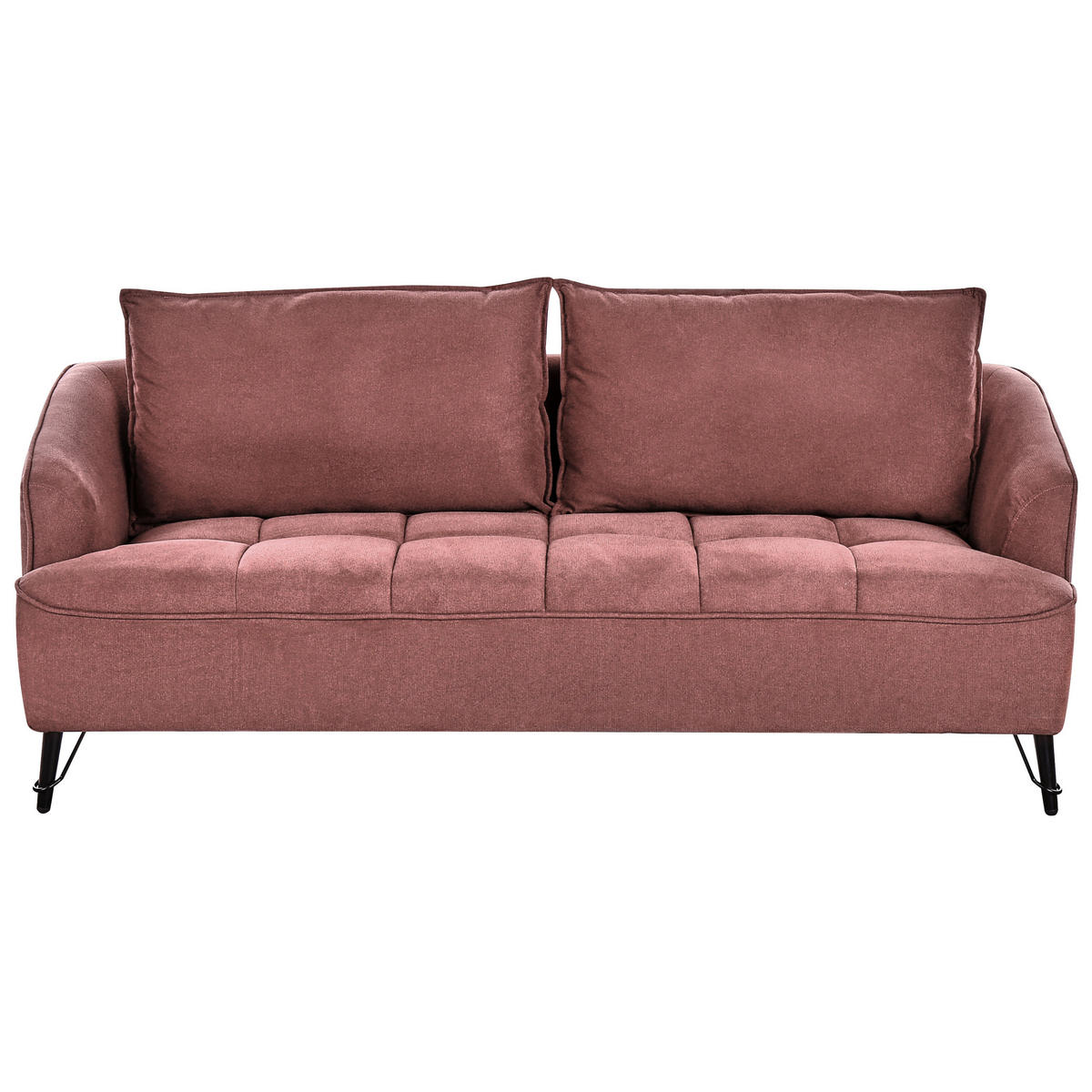 SADA POHOVEK 5-místná Látka Burgundsky červená Hobro - černá/tmavě červená, textil (196/87/85cm) - Beliani