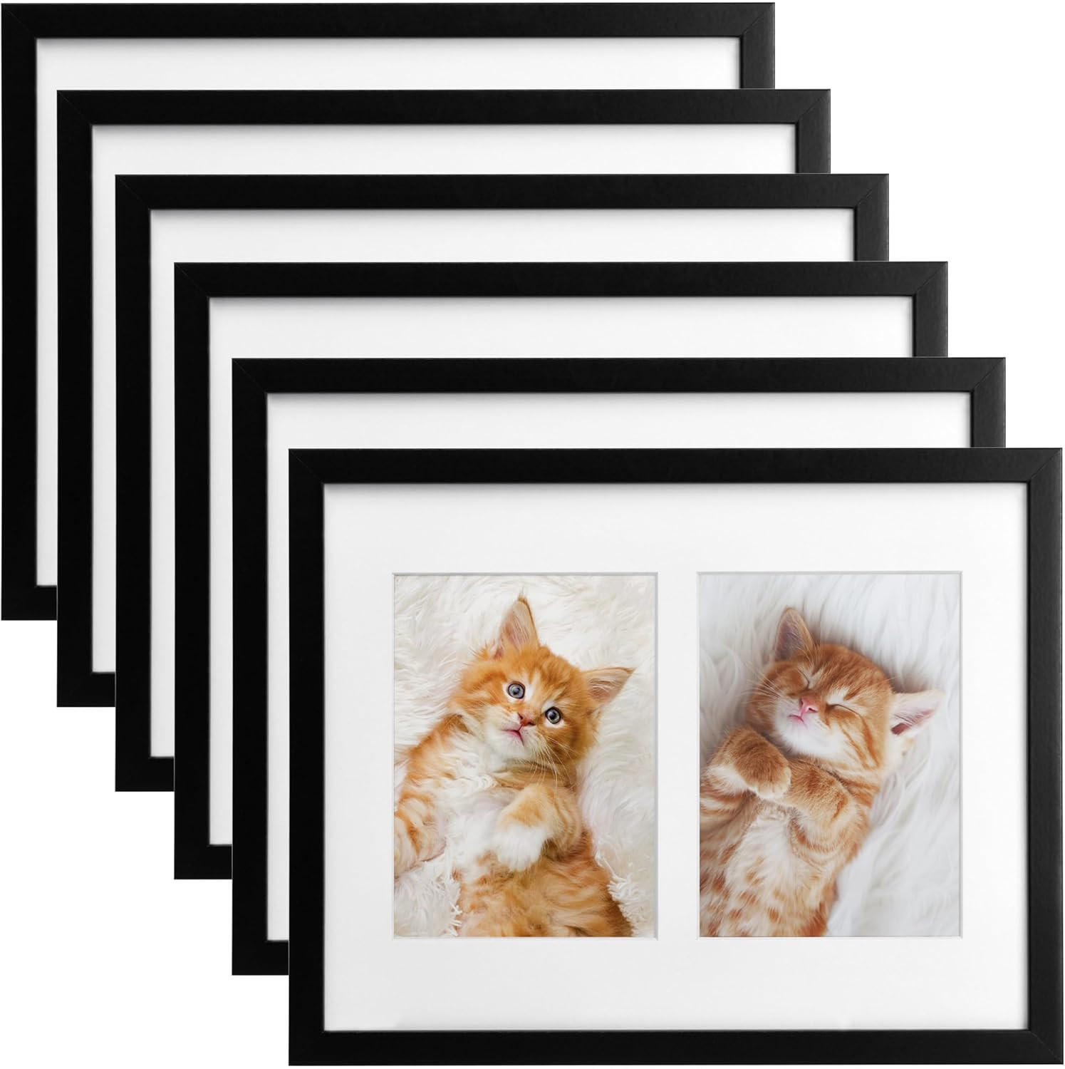 BILDERRAHMEN Galeria 13x18cm Schwarz (6tlg) - Schwarz, Holzwerkstoff (30/2/37cm) - BoMoe