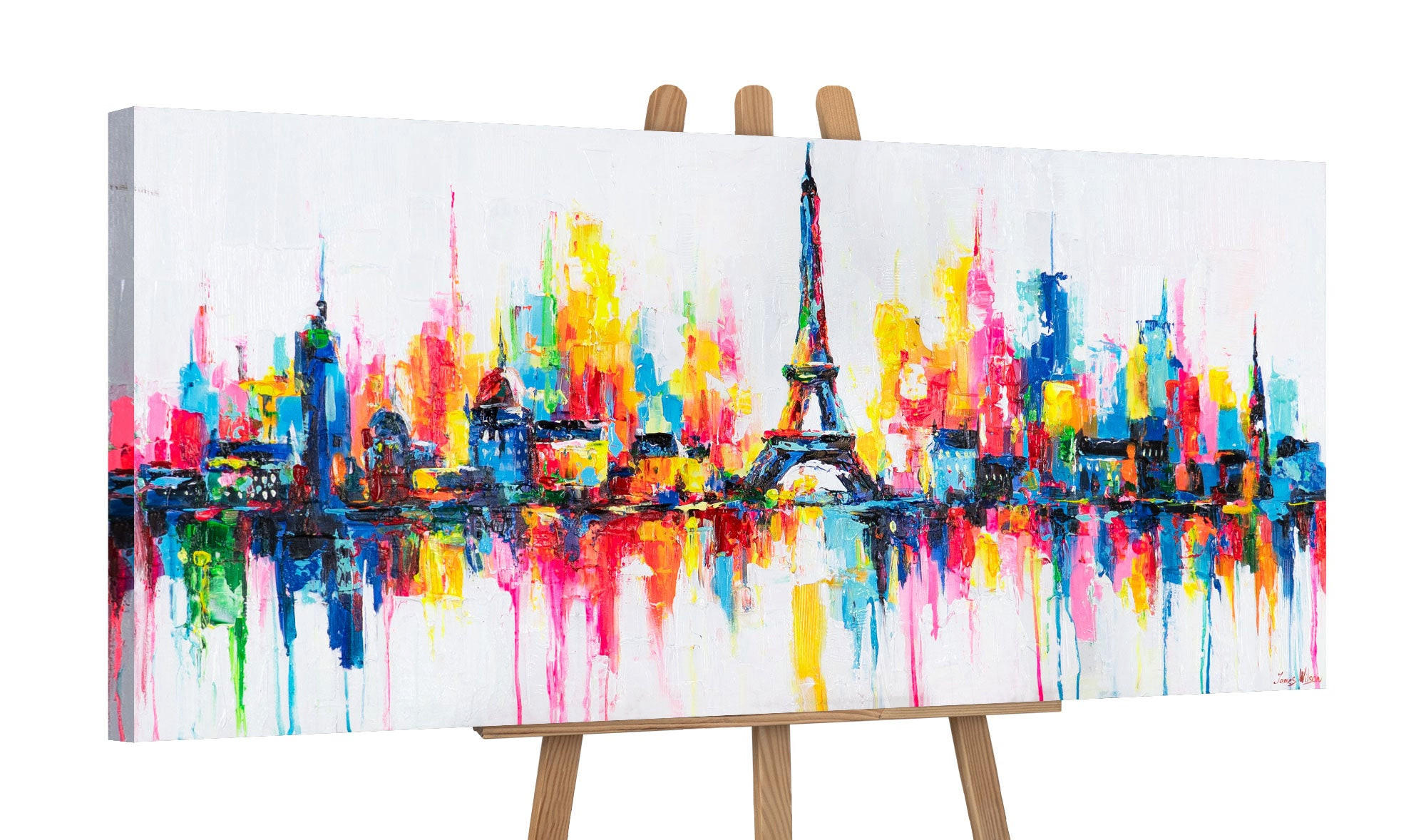 GEMÄLDE Pariser Inspiration auf Keilrahmen 115x50 cm - Multicolor, Holz (115/50cm) - YS-art gallery
