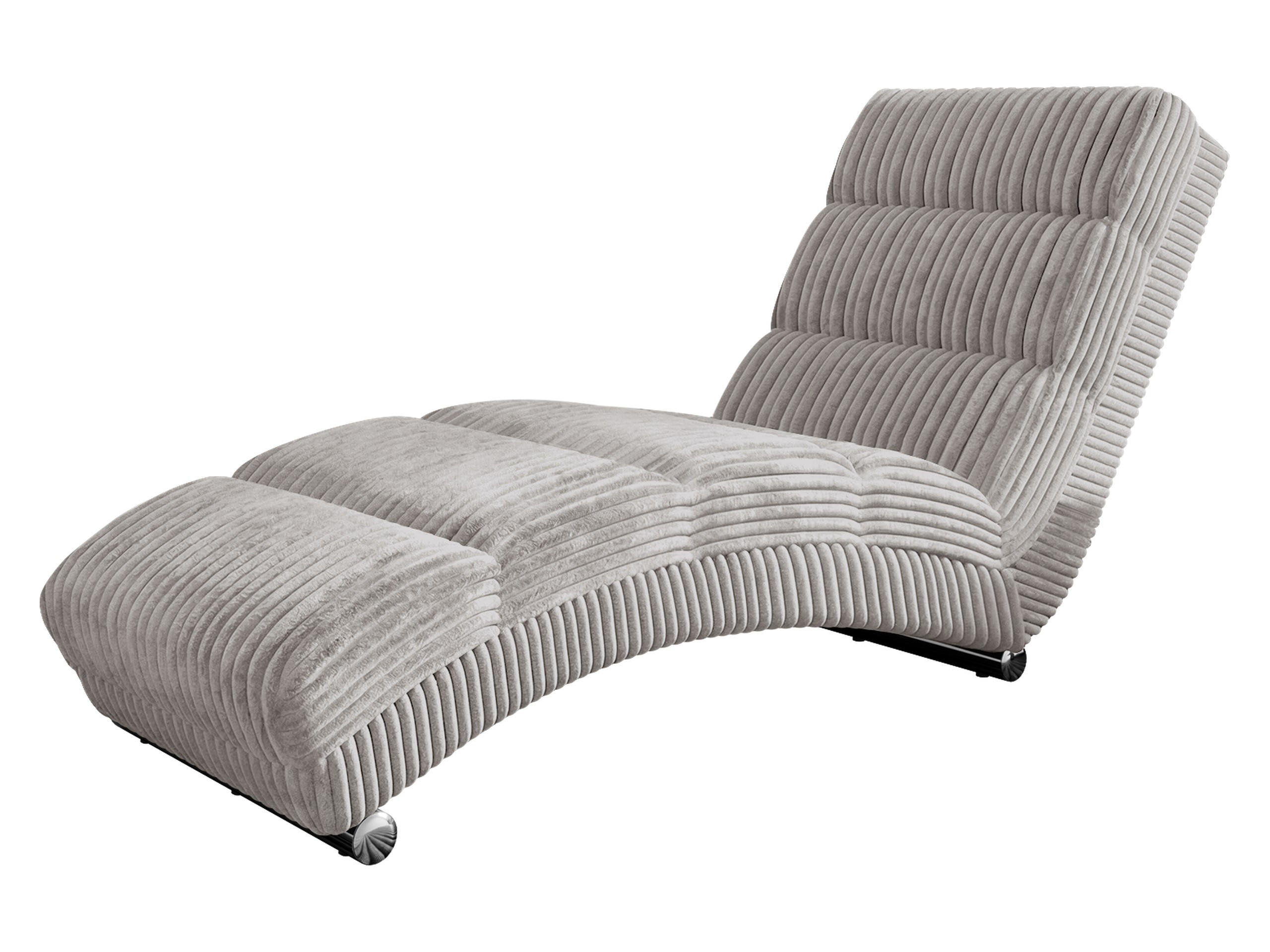 RELAXLIEGE Holiday Cord Bis - Chromfarben/Hellgrau, Holz/Textil (62/84/180cm) - MIRJAN24