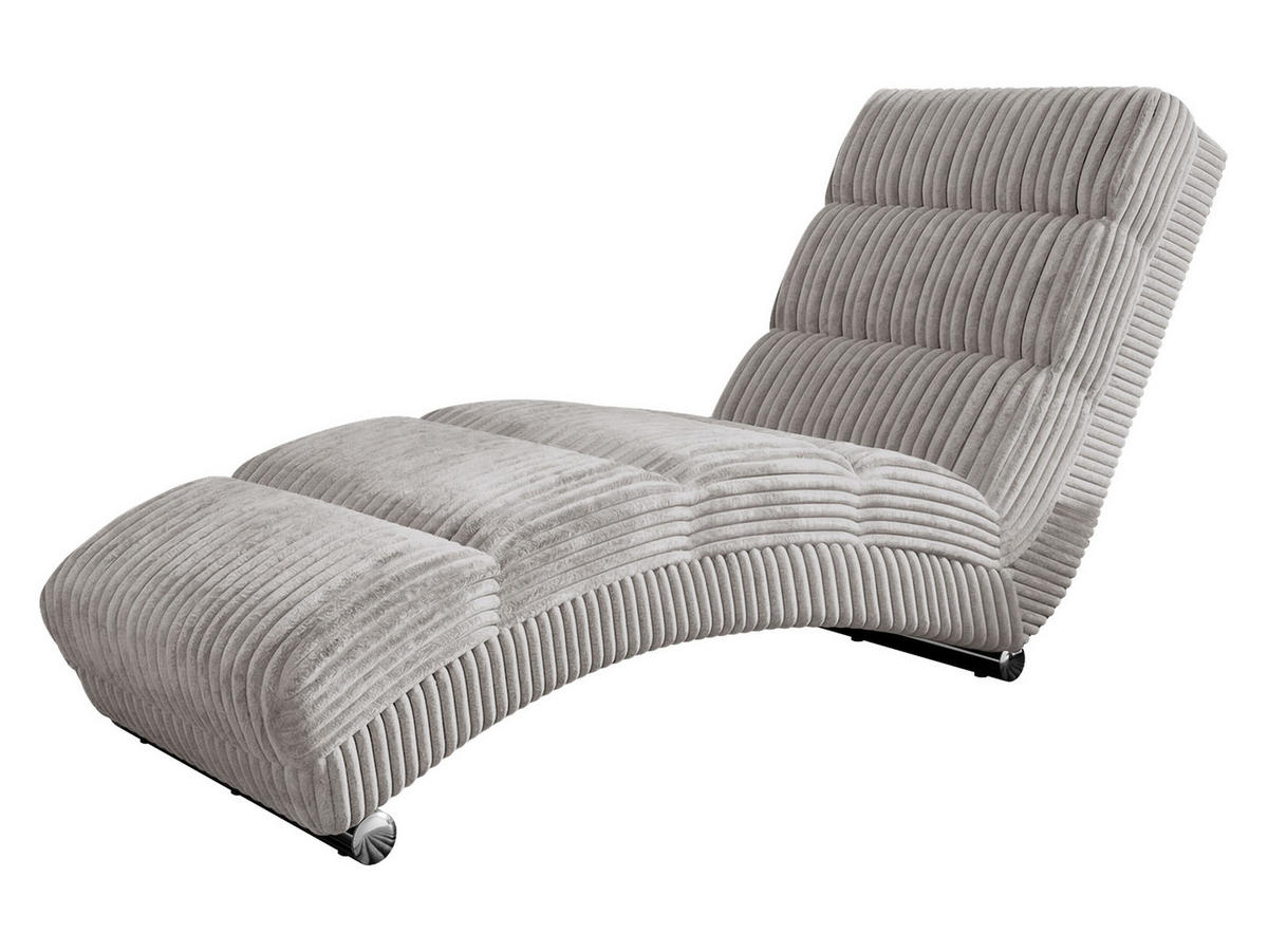 RELAXLIEGE Holiday Cord Bis - Chromfarben/Hellgrau, Holz/Textil (62/84/180cm) - MIRJAN24