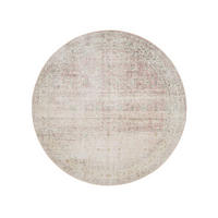 VINTAGE-TEPPICH George waschbar ø 160 cm rund - Beige/Rosa, Kunststoff (160/160cm) - benuta