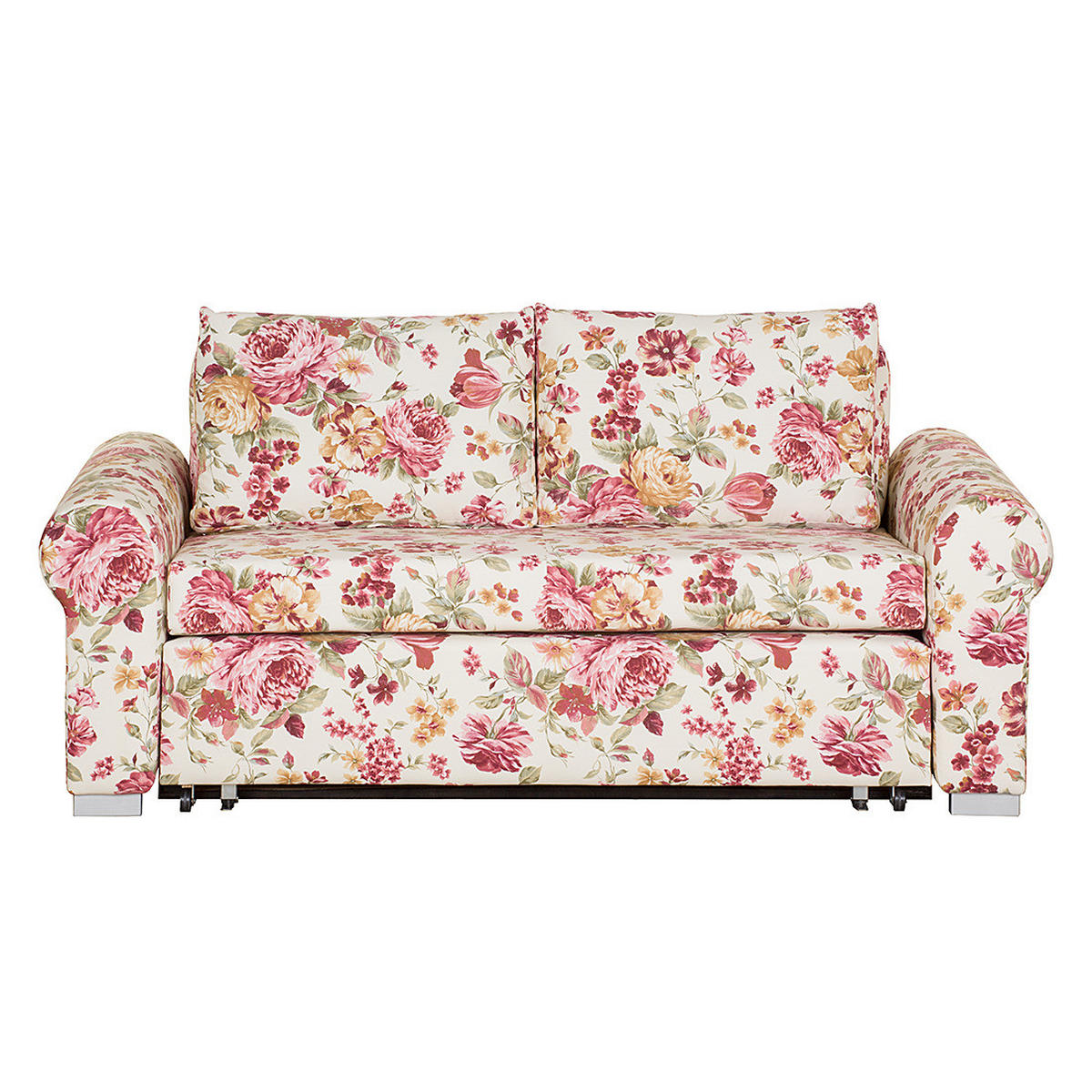 SCHLAFSOFA - Beige/Rosa, Textil (165/90/90cm) - home24