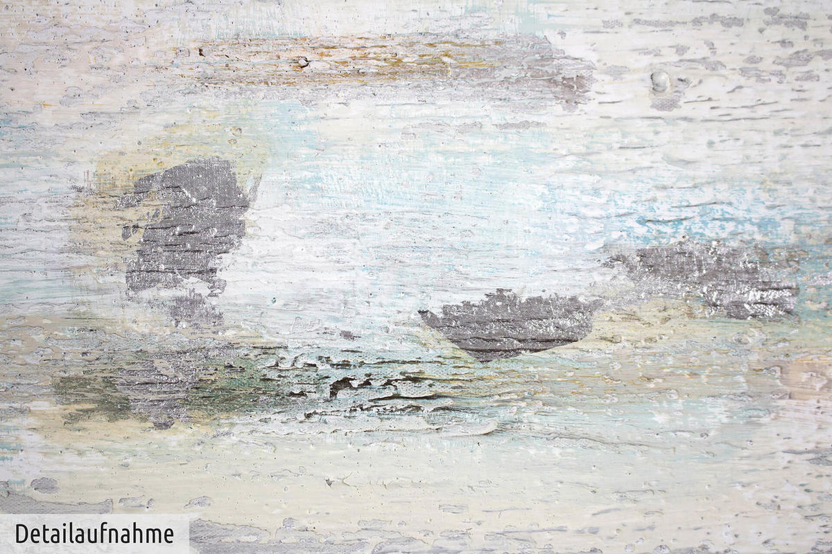 ACRYLBILD HANDGEMALT 120/80 cm - Silberfarben/Grau, Holz/Textil (2/80cm) - KUNSTLOFT