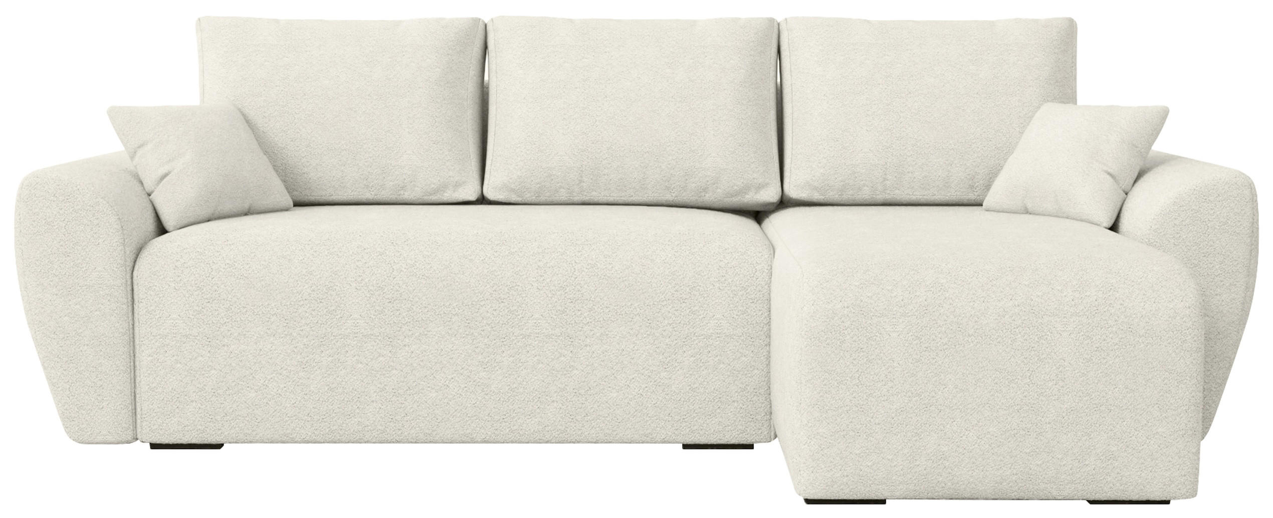 ECKSOFA Rotterdam mit Schlaffunktion Beige Bouclé - Beige, Textil (238/141cm) - Bromarkt