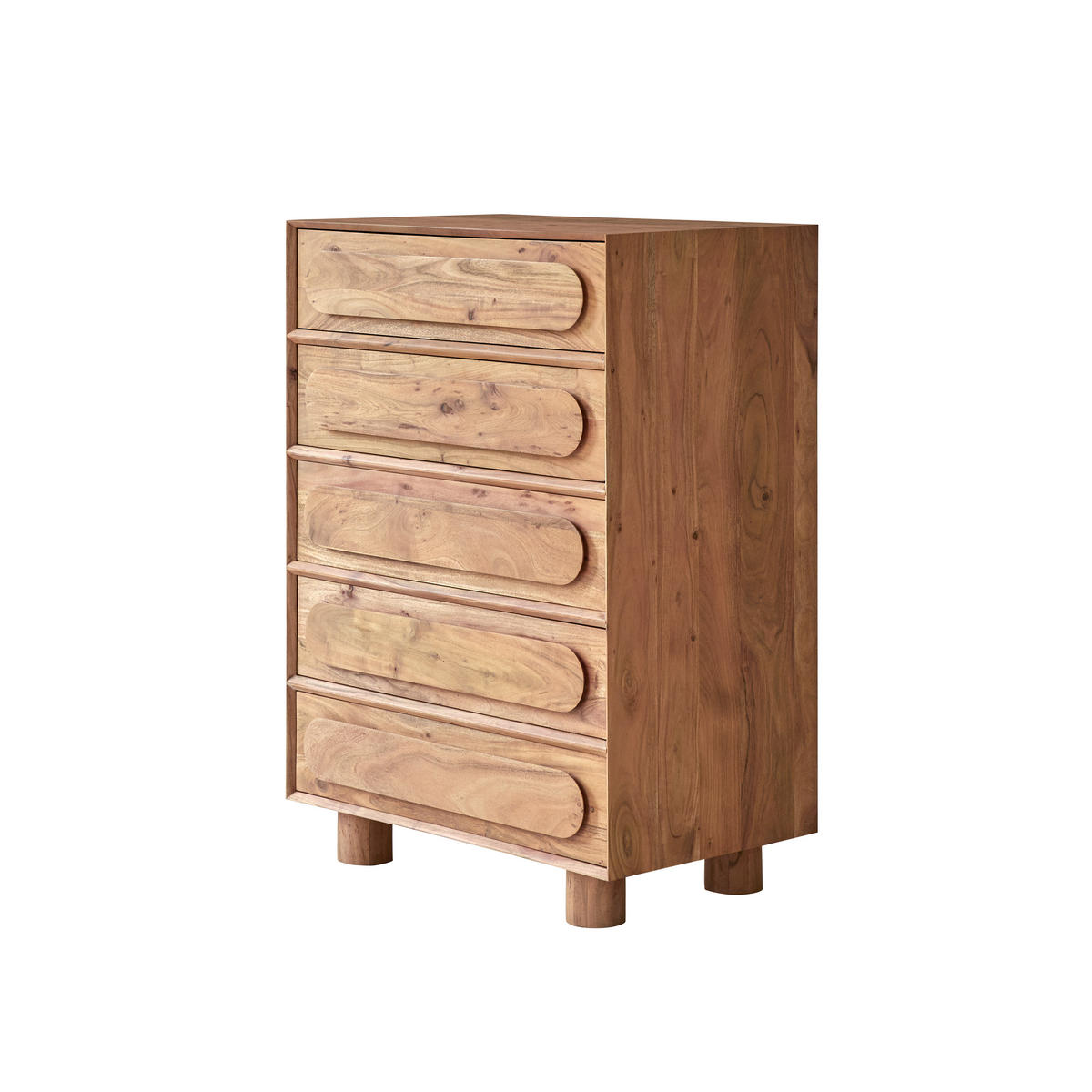 KOMMODE Olga Natur aus Akazie - Naturfarben, Holz (82/114/50cm) - Tikamoon