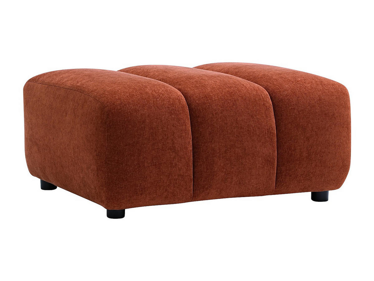 SITZHOCKER - 1 Person - stoff - terracotta Jutini - Terracotta, Kunststoff/Textil (92/45/84cm) - Vente-Unique