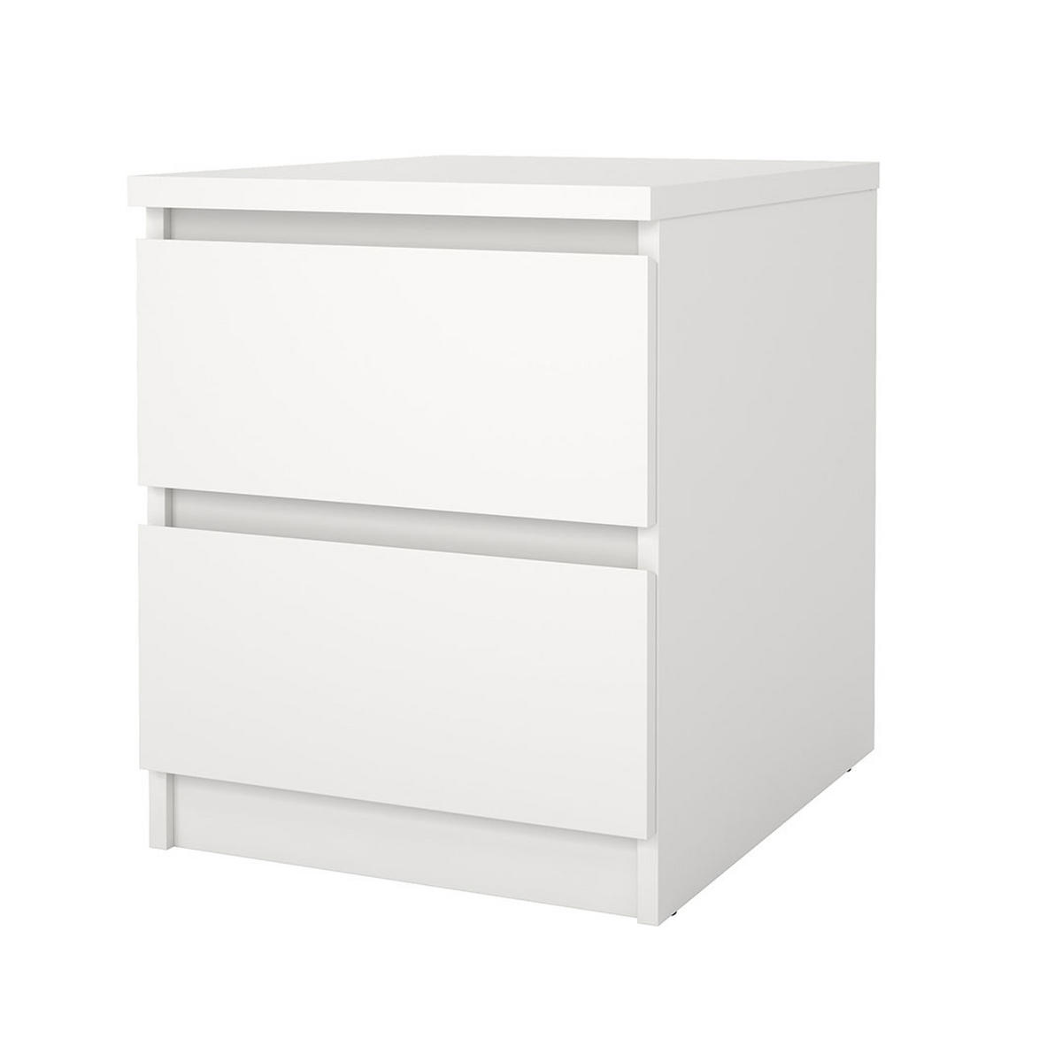 NACHTTISCH, Naia, Weiß, Holzwerkstoff, 41 x 50 x 50 cm - Weiß, Holzwerkstoff (41/50/50cm) - ebuy24