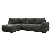 ECKSOFA Taremi - Dunkelgrau/Schwarz, Holz/Kunststoff (267/185cm) - MIRJAN24