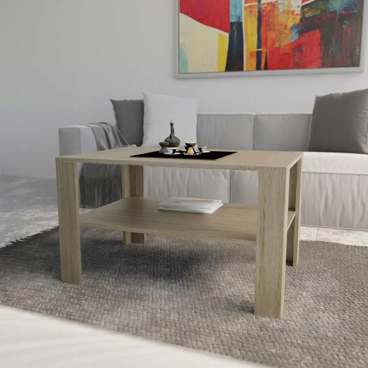 COUCHTISCH EX3 Sonoma Eiche 100/68/60 cm - Sonoma Eiche, Holzwerkstoff (68/100/60cm) - Matkam Möbel