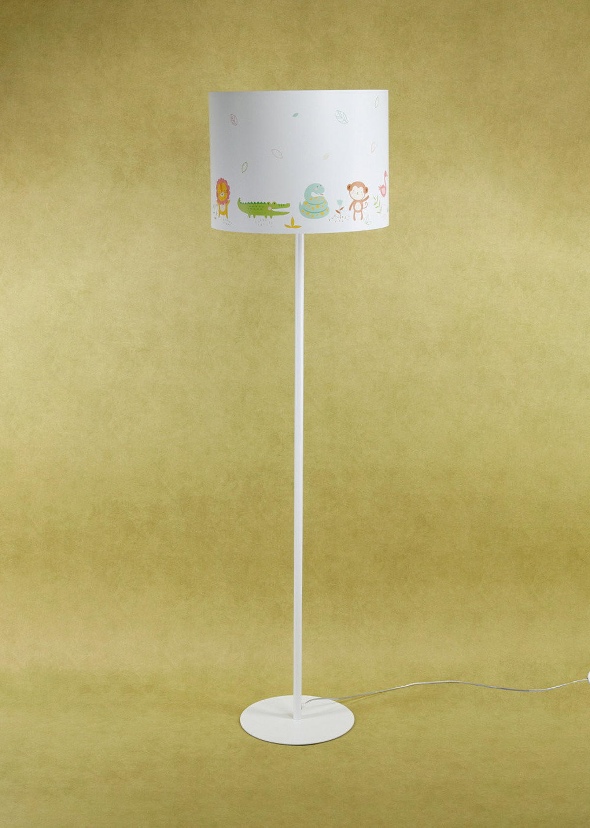 STEHLAMPE Bunt 40/30 cm - Multicolor/Weiß, Kunststoff (30/3.8/30cm) - ONZENO